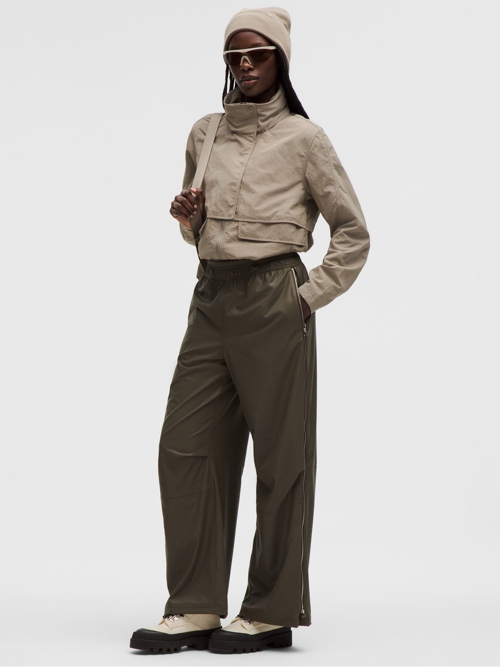 lululemon athletica Wide-Leg Pants in Olive